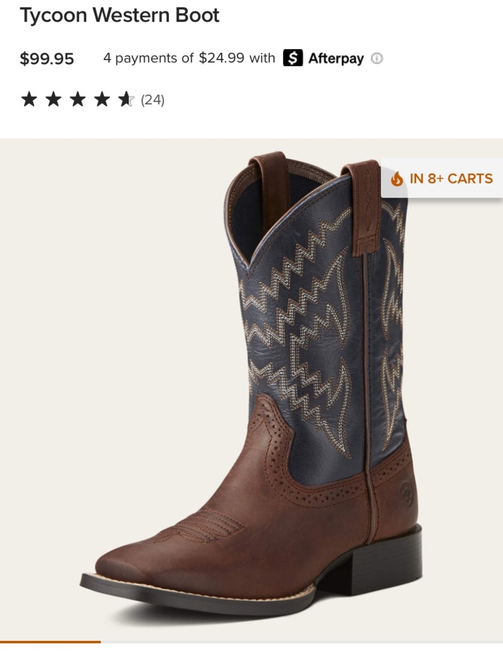 Boys Ariat Boots size 5 - Picture 2 of 8